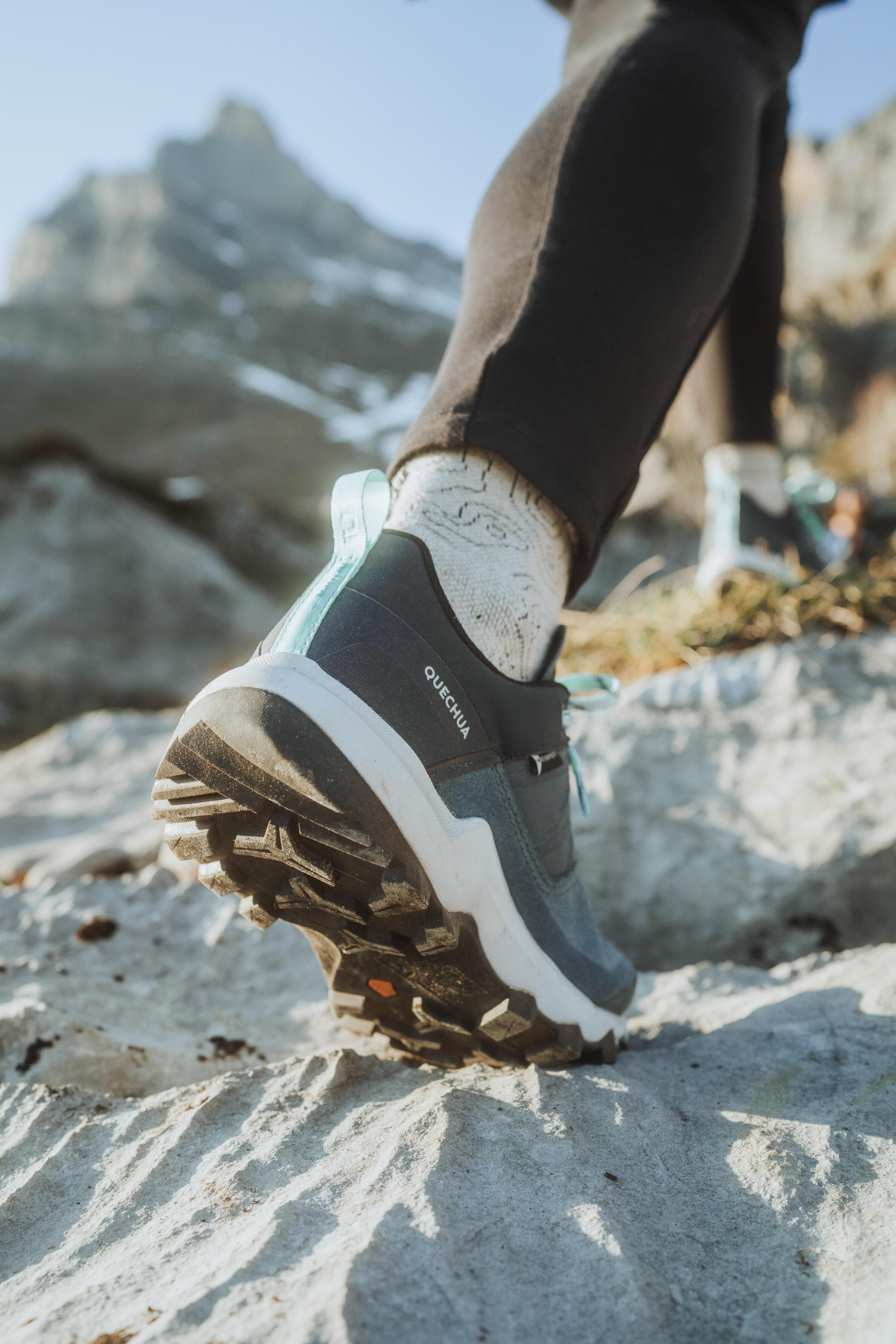 Zapatillas de montaña y trekking impermeables Mujer MH500 azul 10/10
