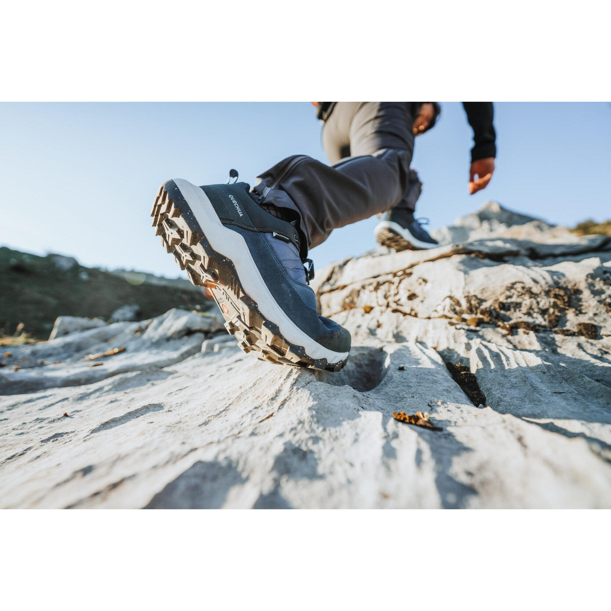 Men's MH500 waterproof hiking boots - blue