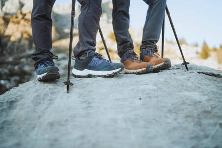 Men's Waterproof Mountain Walking Shoes - MH500 Mid Brown