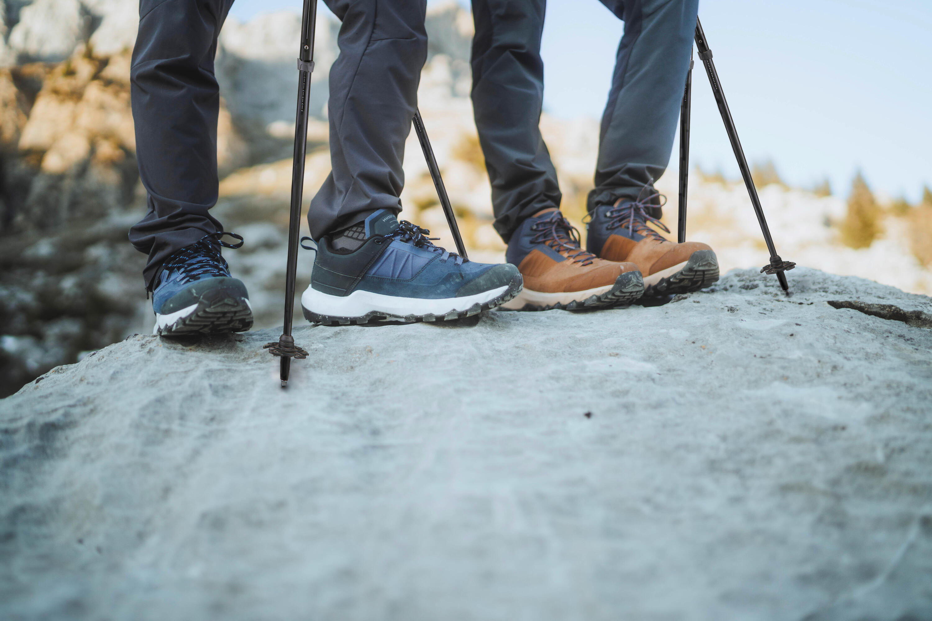 Men's Waterproof Mountain Walking Shoes - MH500 Mid Brown QUECHUA