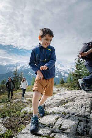 Kids’ Hiking Fleece - MH100 Aged 7-15 - Blue