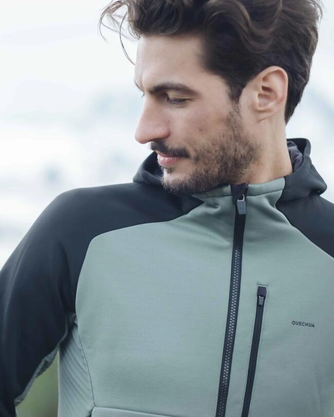 FLEECEJACKE HERREN HOODIE MH 500 ZIP ROT