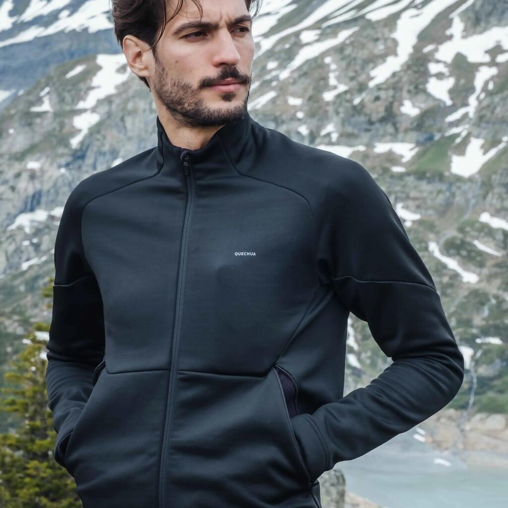 Ανδρικό μπουφάν fleece πεζοπορίας MH120 - Μπλε