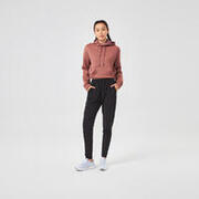 Cardio Fitness Cropped Hoodie - Brown