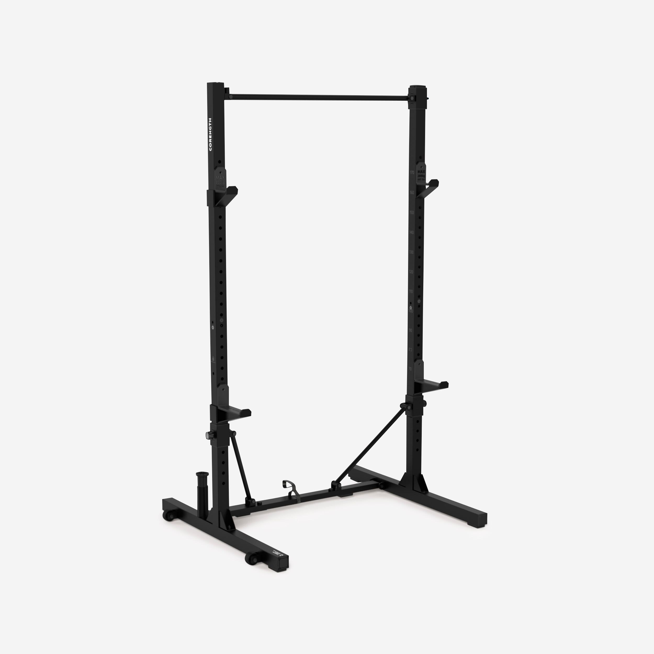 CORENGTH Fold-Down/Retractable Squat, Bench & Pull-Up Weight Training Rack 500