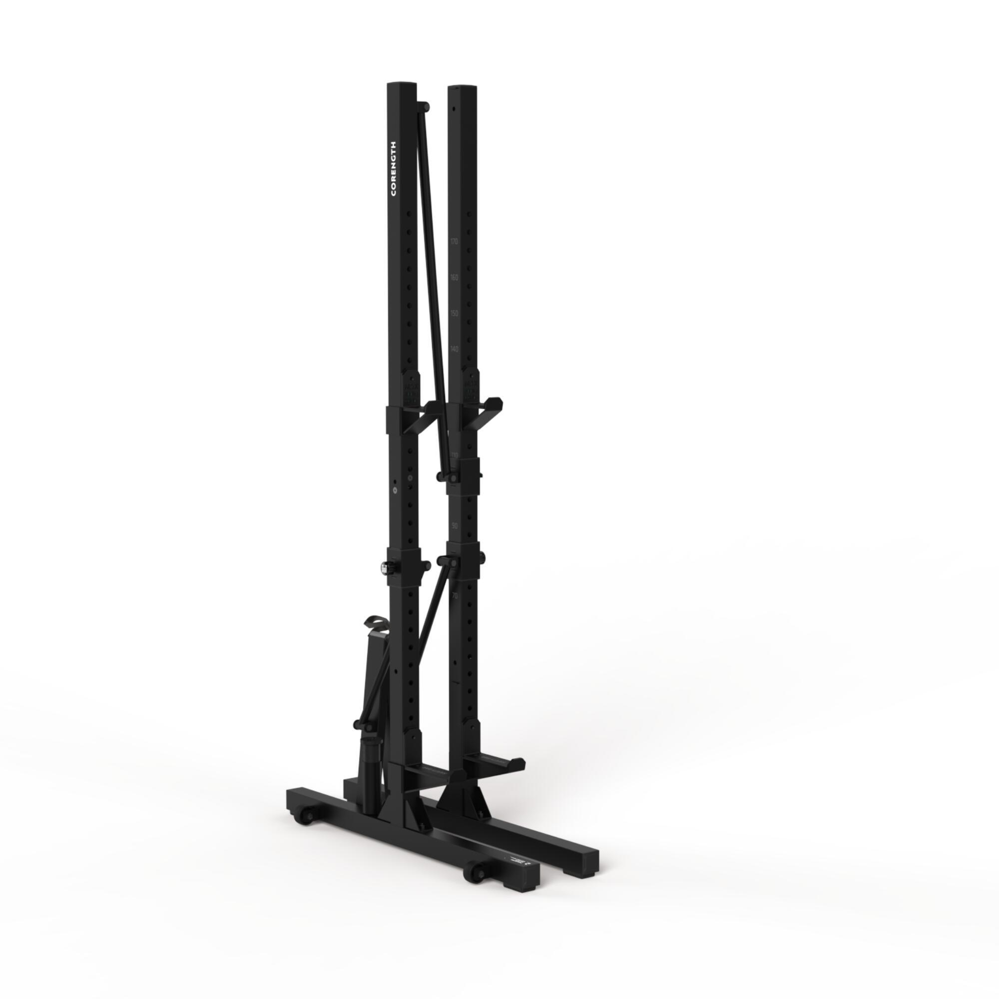 Fold-Down/Retractable Squat, Bench & Pull-Up Weight Training Rack 500 6/6