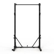 Fold-Down Weight Training Rack for Squats and Pull-Ups Black