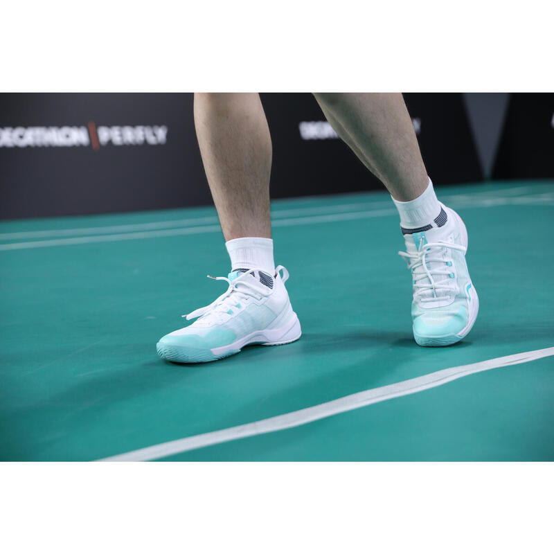 MEN BADMINTON SHOES BS 900 ULTRA LITE WHITE TURQUOISE