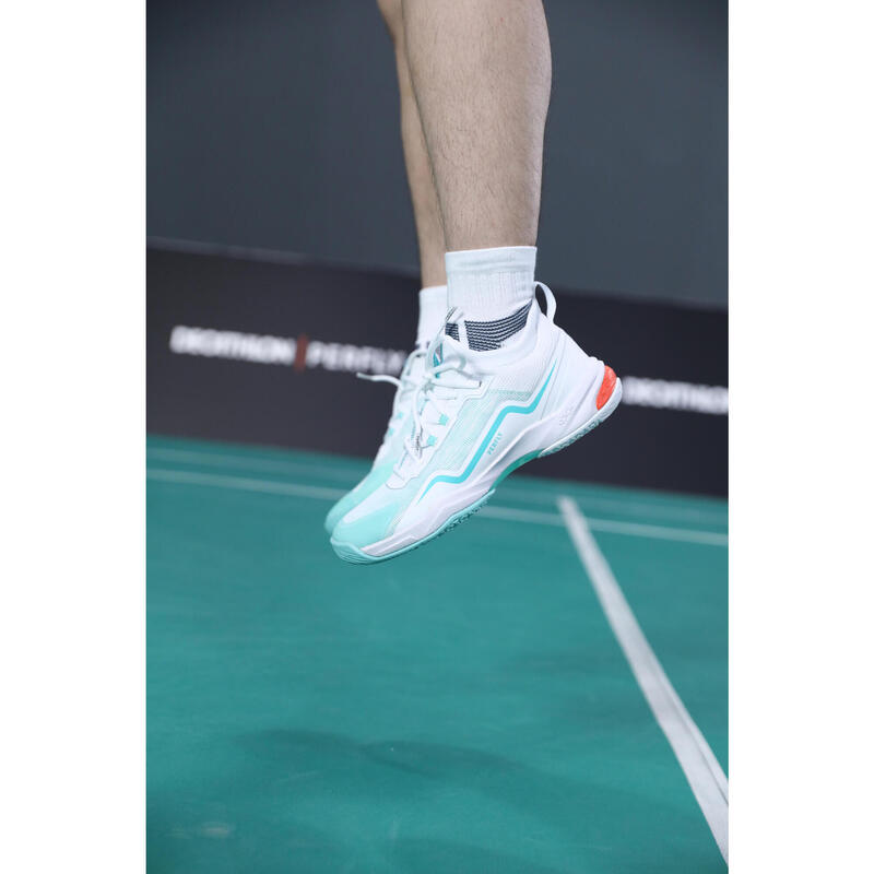 MEN BADMINTON SHOES BS 900 ULTRA LITE WHITE TURQUOISE