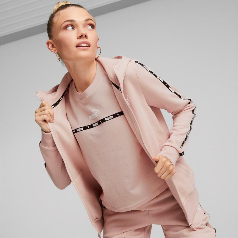 SWEAT ZIPPÉ À CAPUCHE SOFT TRAINING FEMME - ROSE FEMME