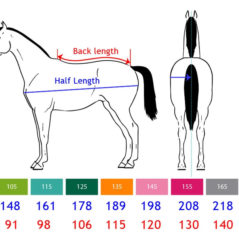Nepromokavá výběhová deka allweather 300 g pro koně a poníky 115cm modro-černá
