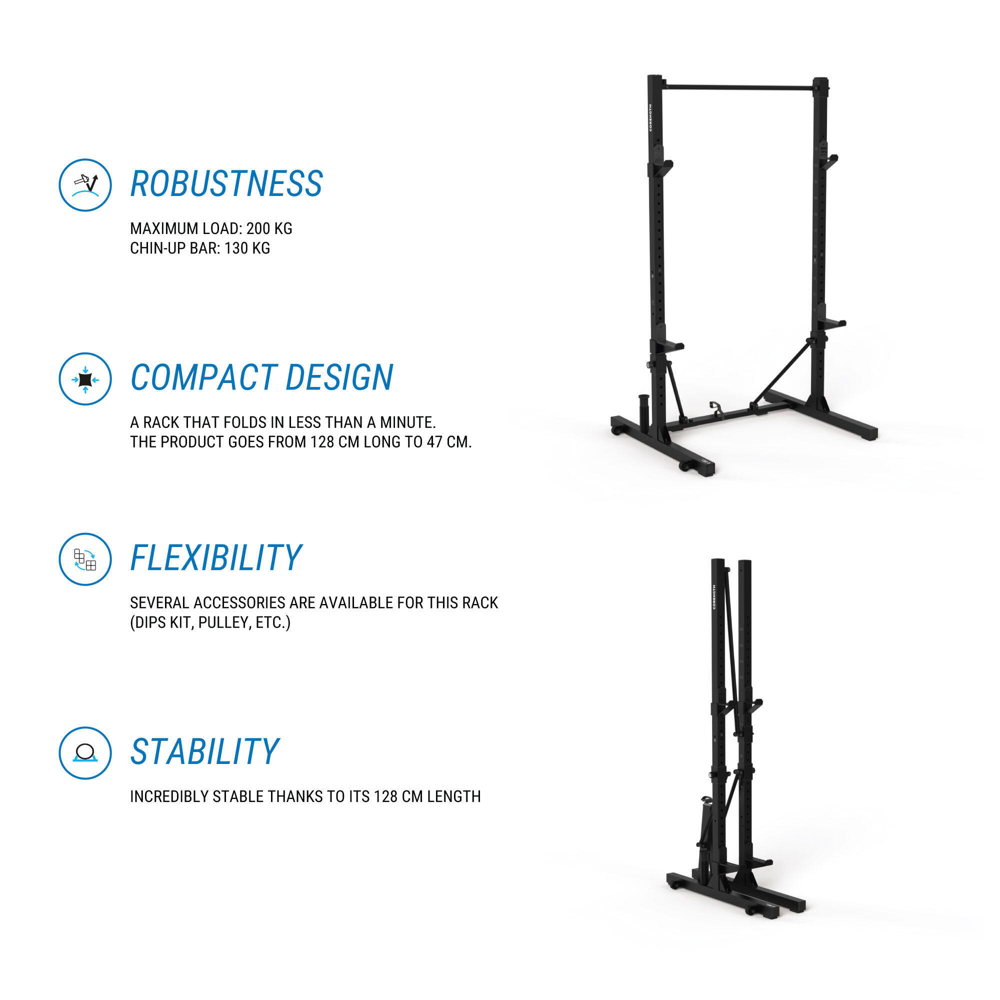 Foldable Compact Weight Training Rack