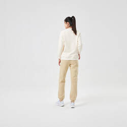 Women's Loose-Fit Fitness Jogging Bottoms 520 - Beige