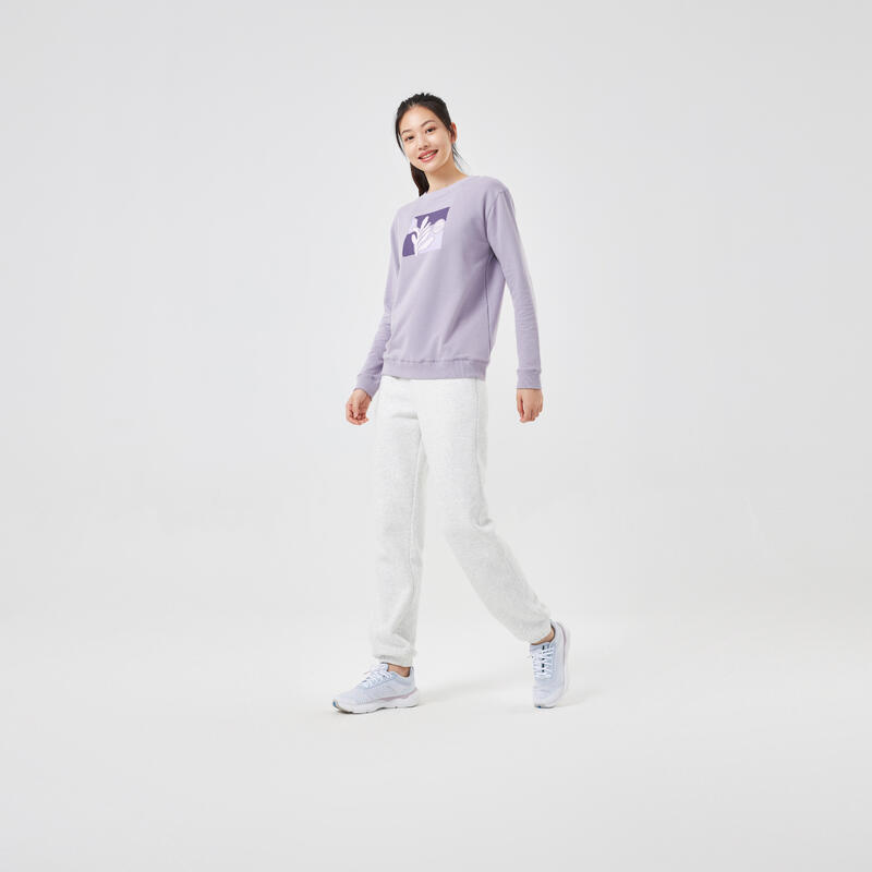 Women's Loose-Fit Fitness Jogging Bottoms 520 - Off-White