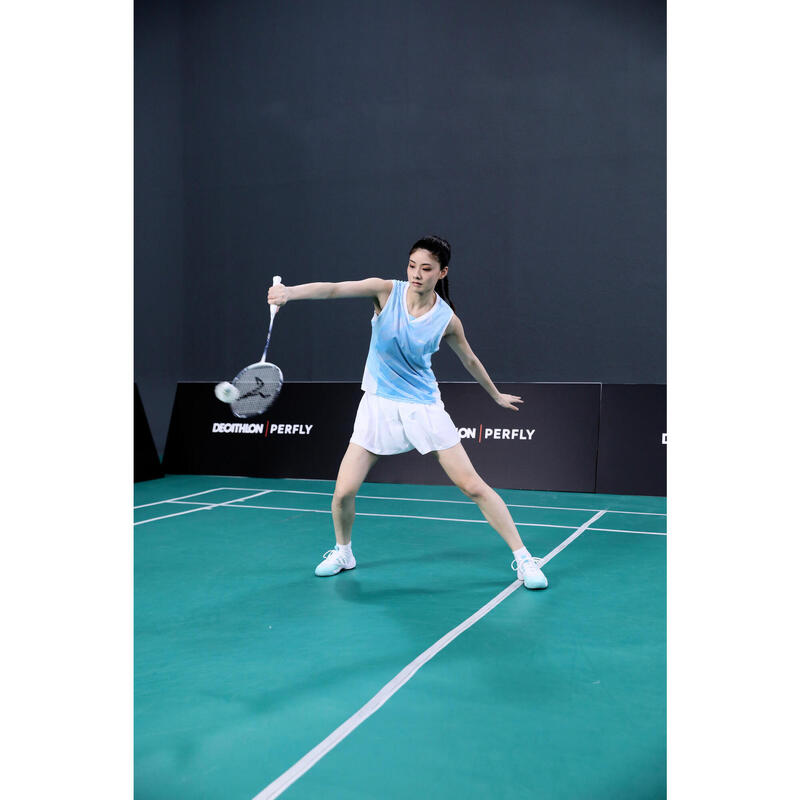 Badmintonschoenen voor dames BS 900 Ultra Lite wit turquoise