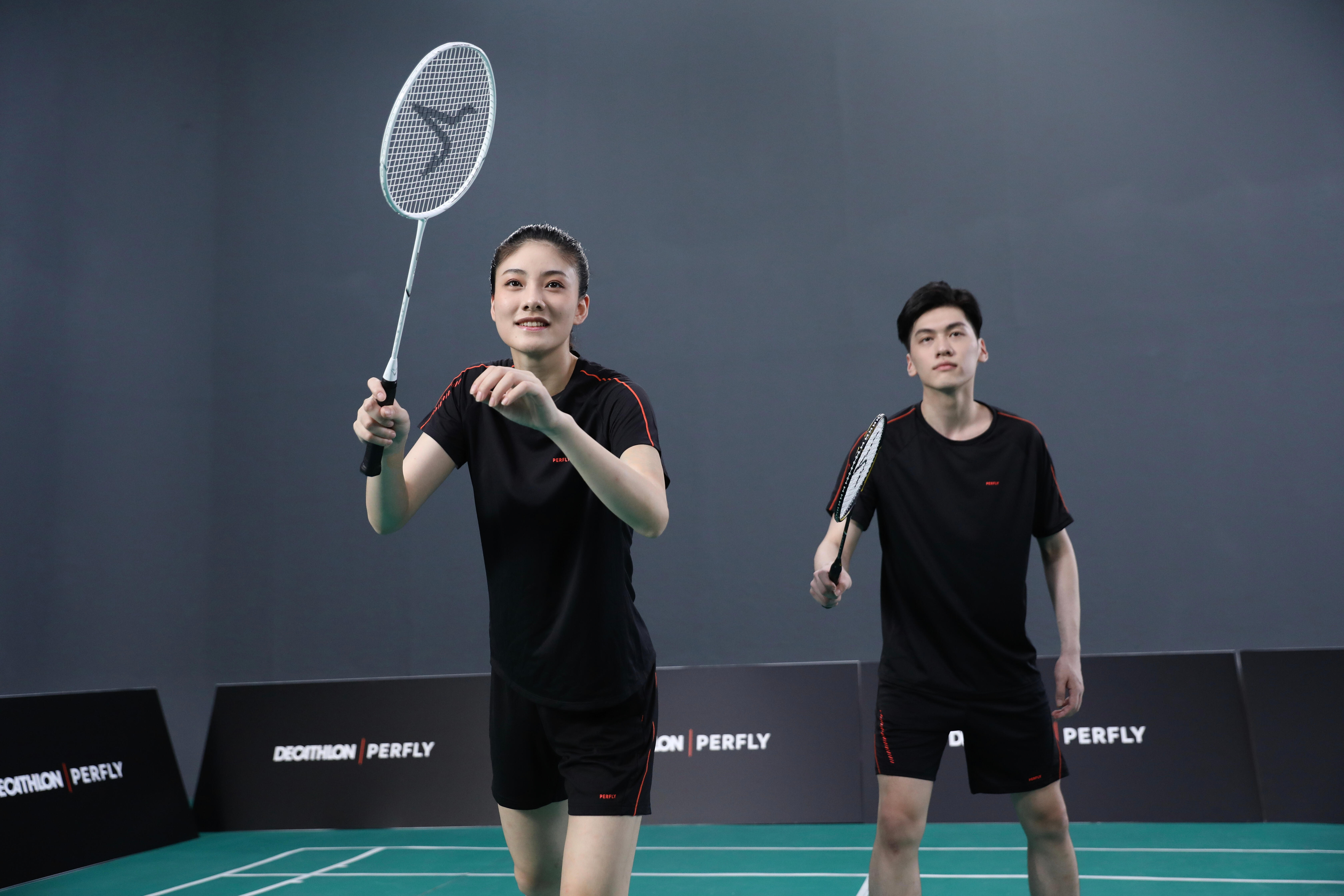 Badminton Racket Set - BR 500 White/Black - KUIKMA