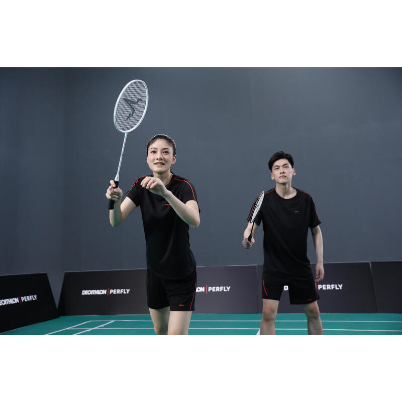 Set Rachete Badminton BR 500 Alb/Negru Adulți