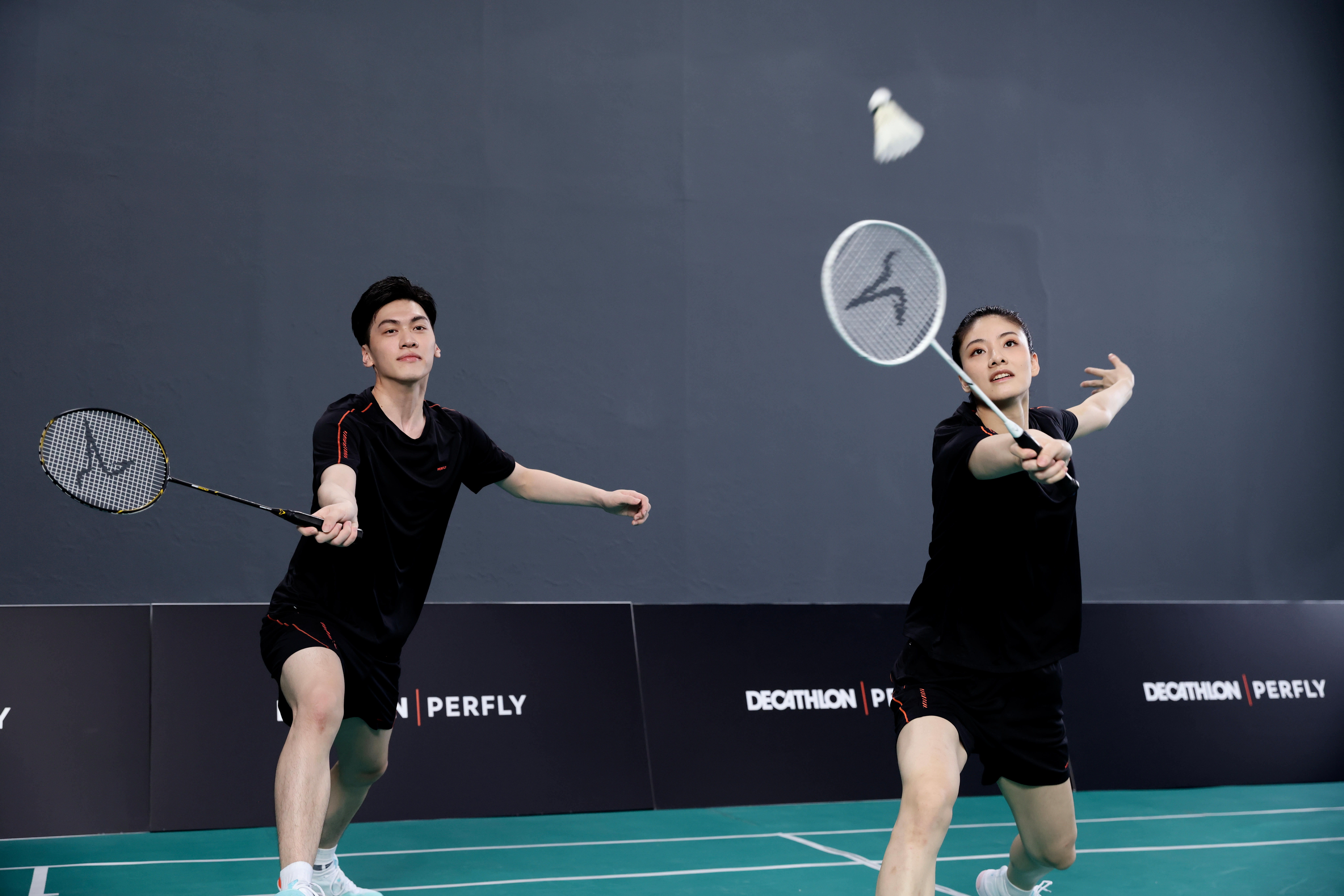 Badminton Racket Set - BR 500 White/Black - KUIKMA