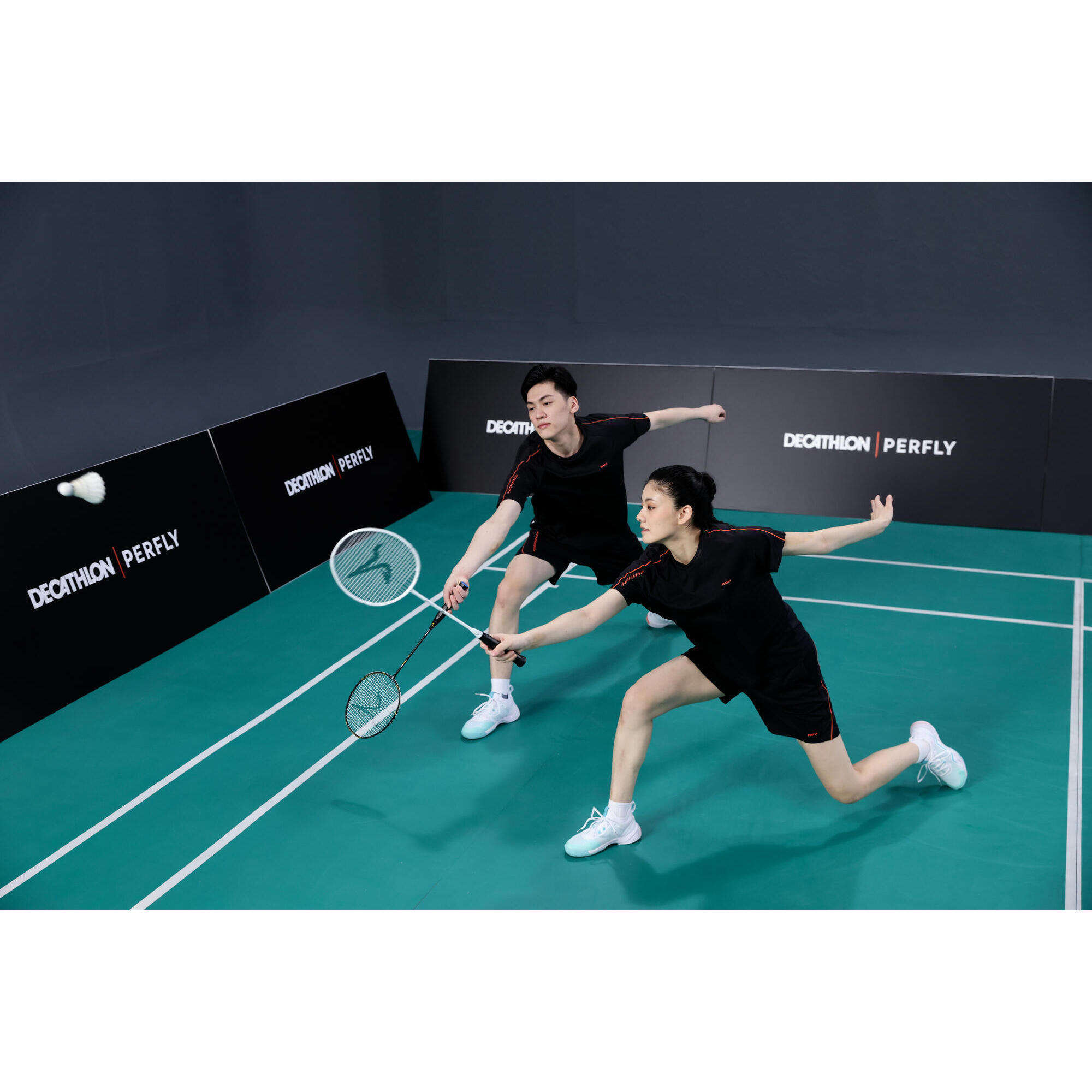 Badminton Racket Set - BR 500 White/Black - KUIKMA