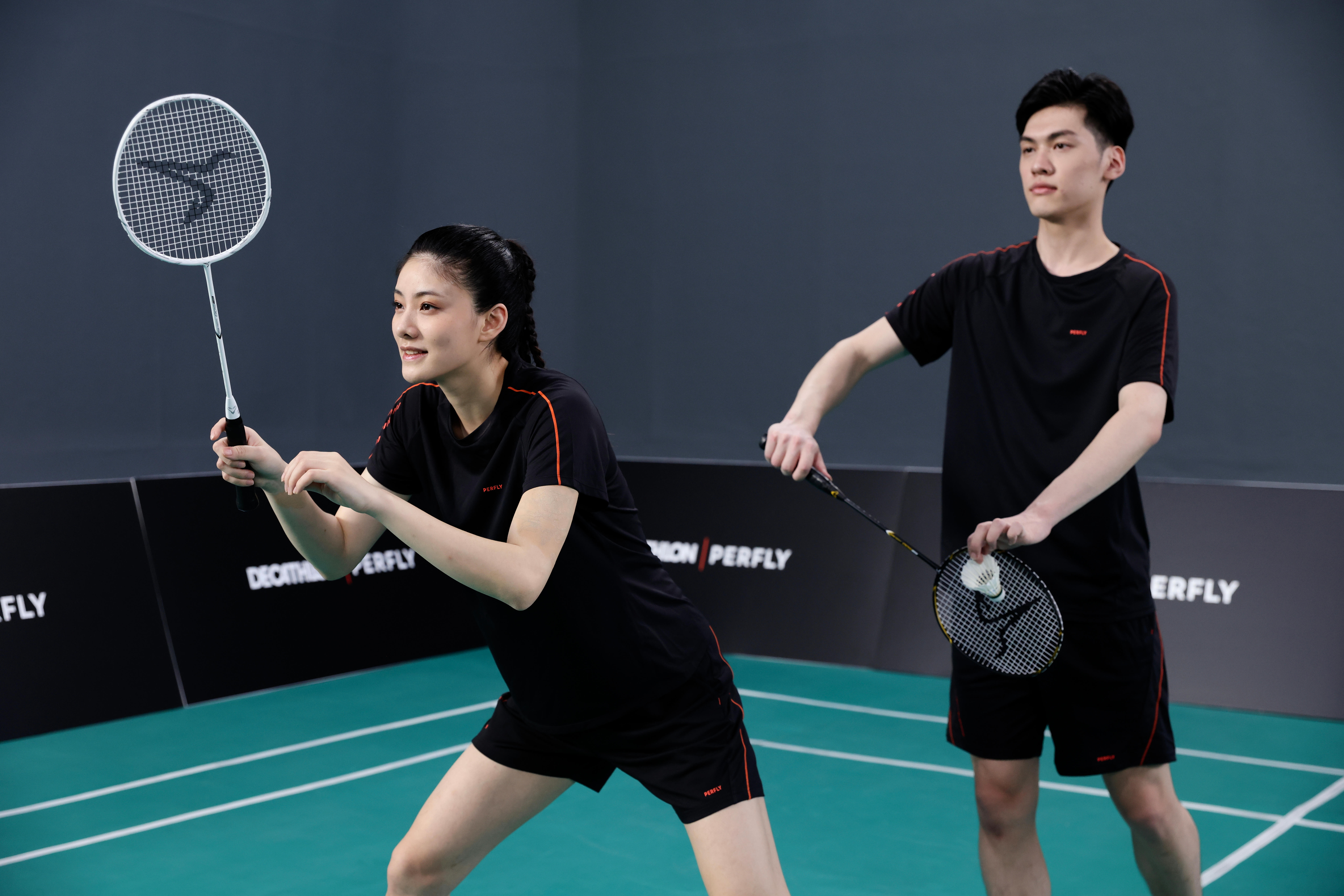 Badminton Racket Set - BR 500 White/Black - KUIKMA