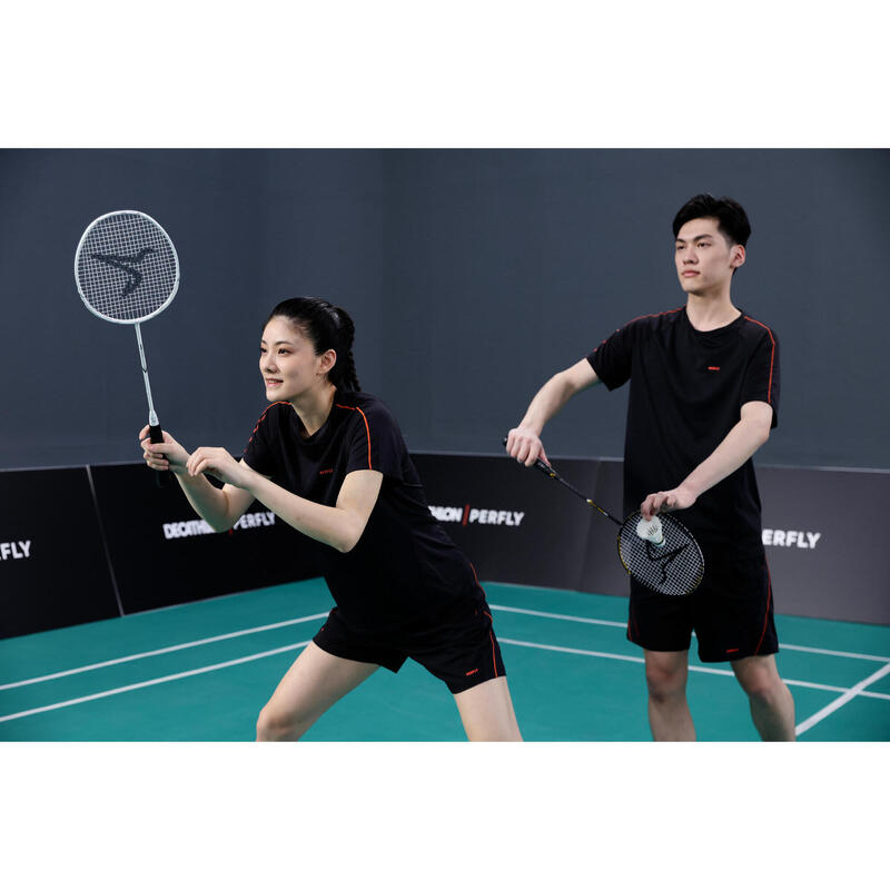 Set Rachete Badminton BR 500 Alb/Negru Adulți