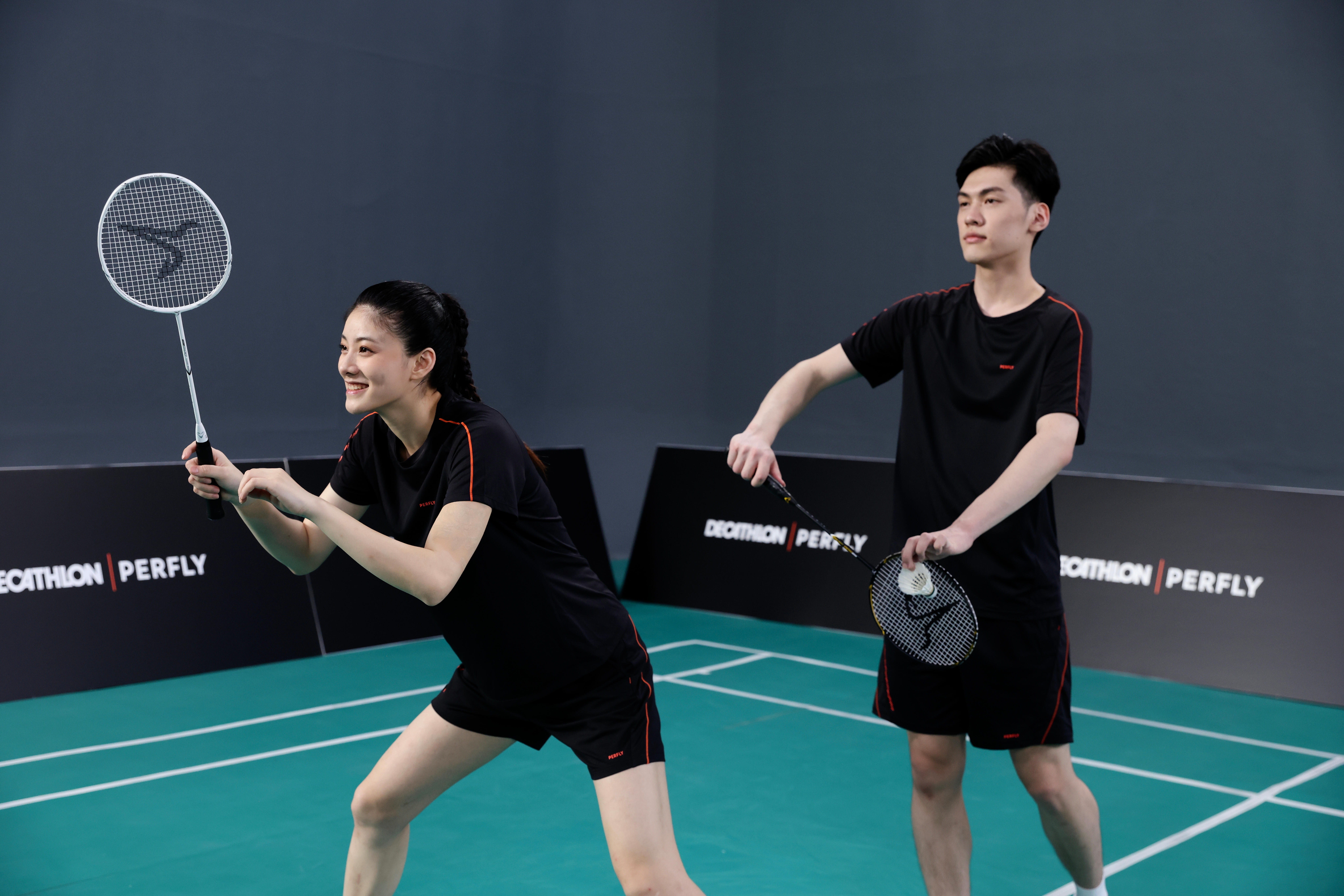 Badminton Racket Set - BR 500 White/Black - KUIKMA