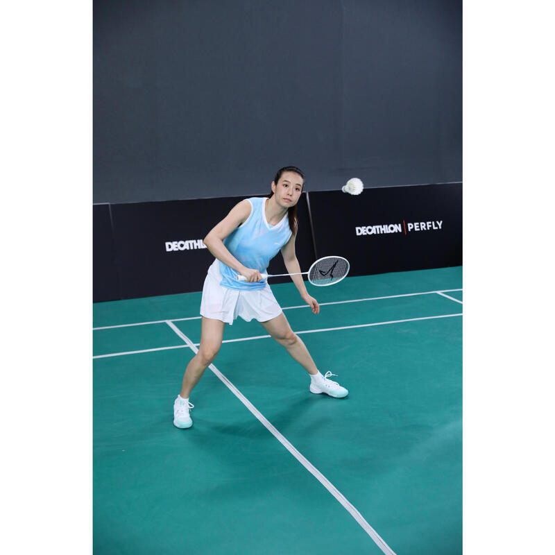 Badmintonschoenen voor dames BS 900 Ultra Lite wit turquoise