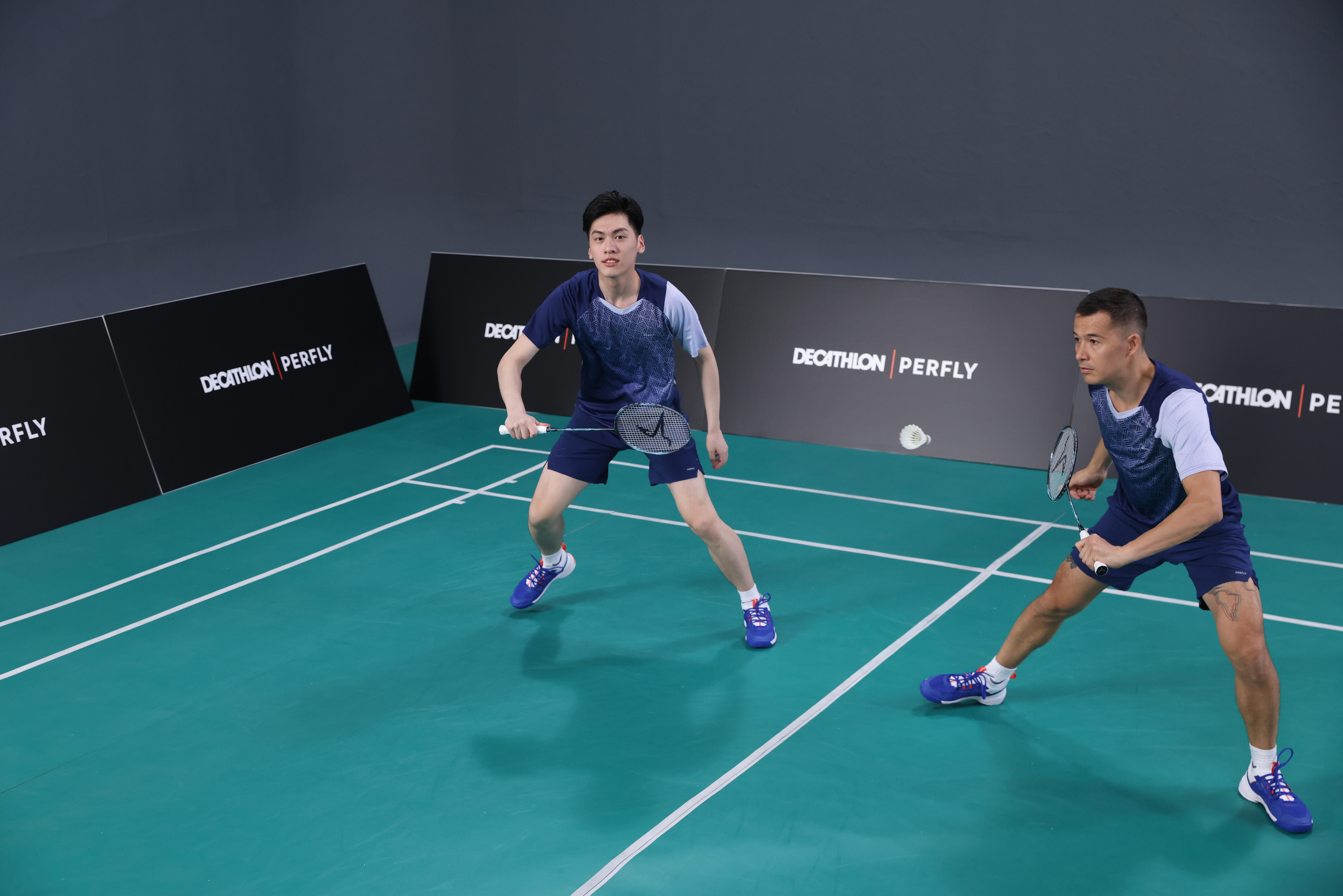 Men Badminton Ultra Lite Shoes - BS 900 Blue/White - PERFLY