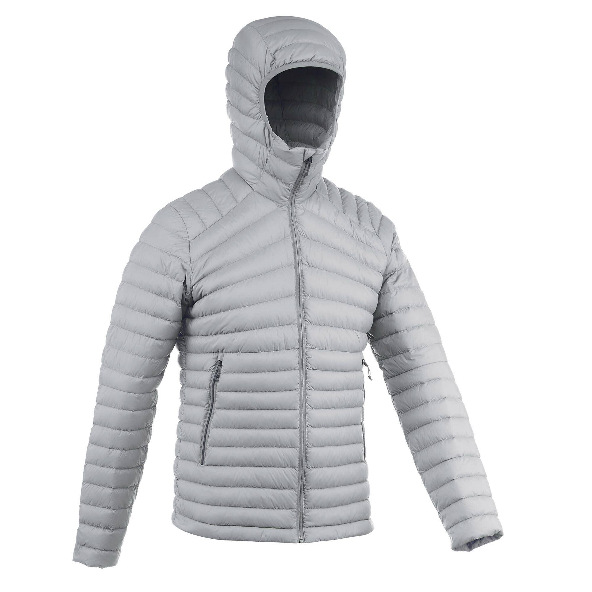 Men Puffer Down Jacket For Trekking MT100 -5°C  Grey -  3