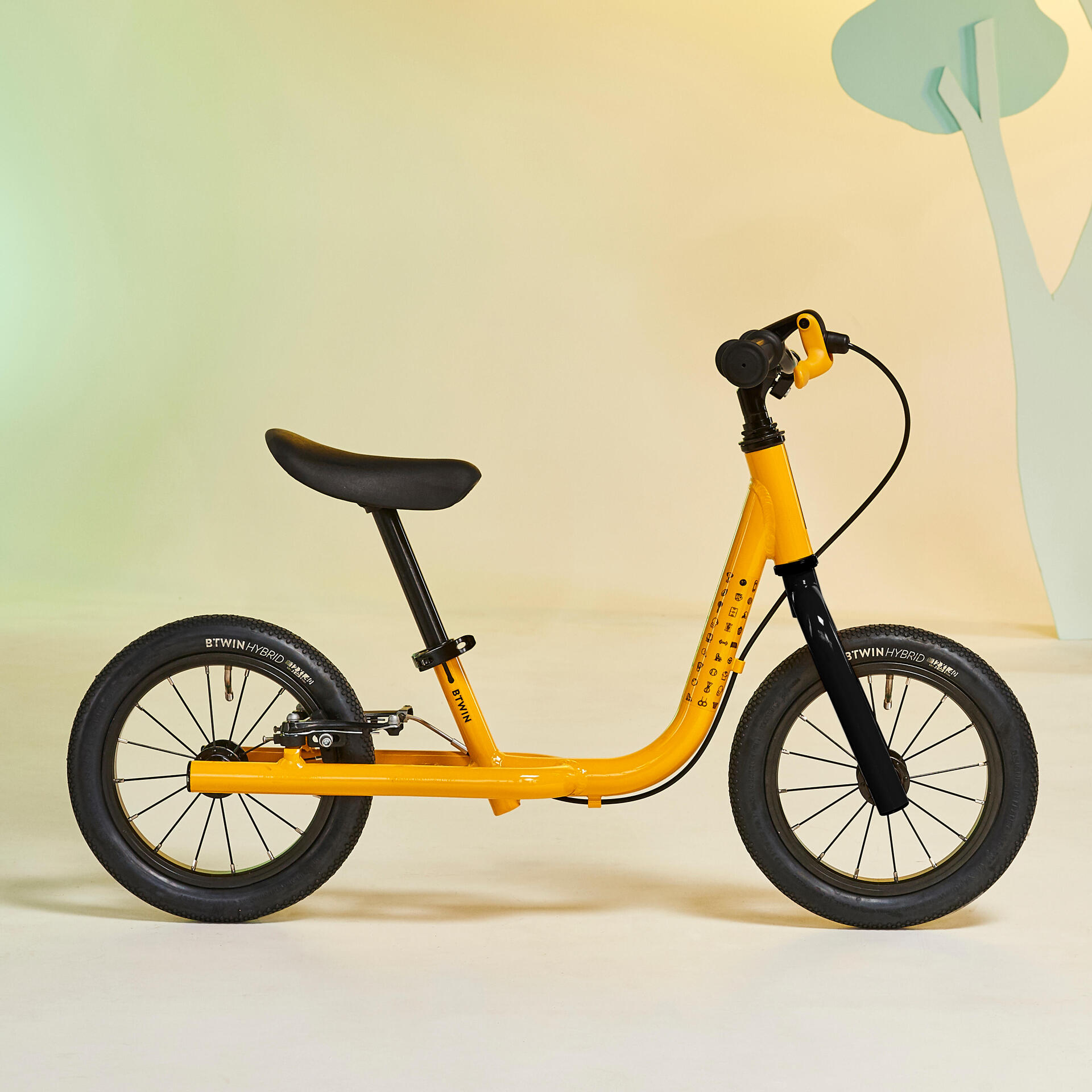 DRAISIENNE 10 pouces decathlon jaune