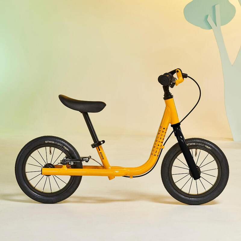 Bicicleta sin pedales niños 12 pulgadas Runride 900 amarillo