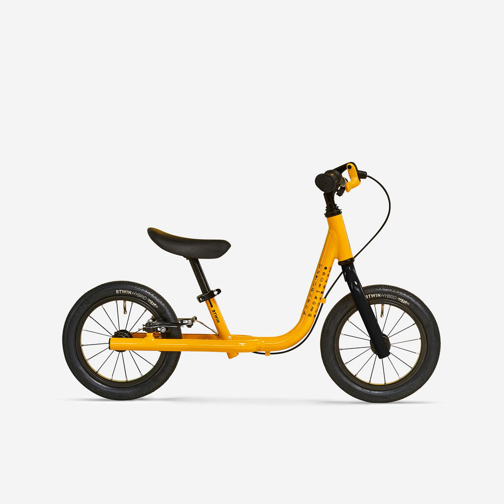 Παιδικό αλουμινένιο ποδήλατο ισορροπίας 12'' Runride 900 - Κίτρινο