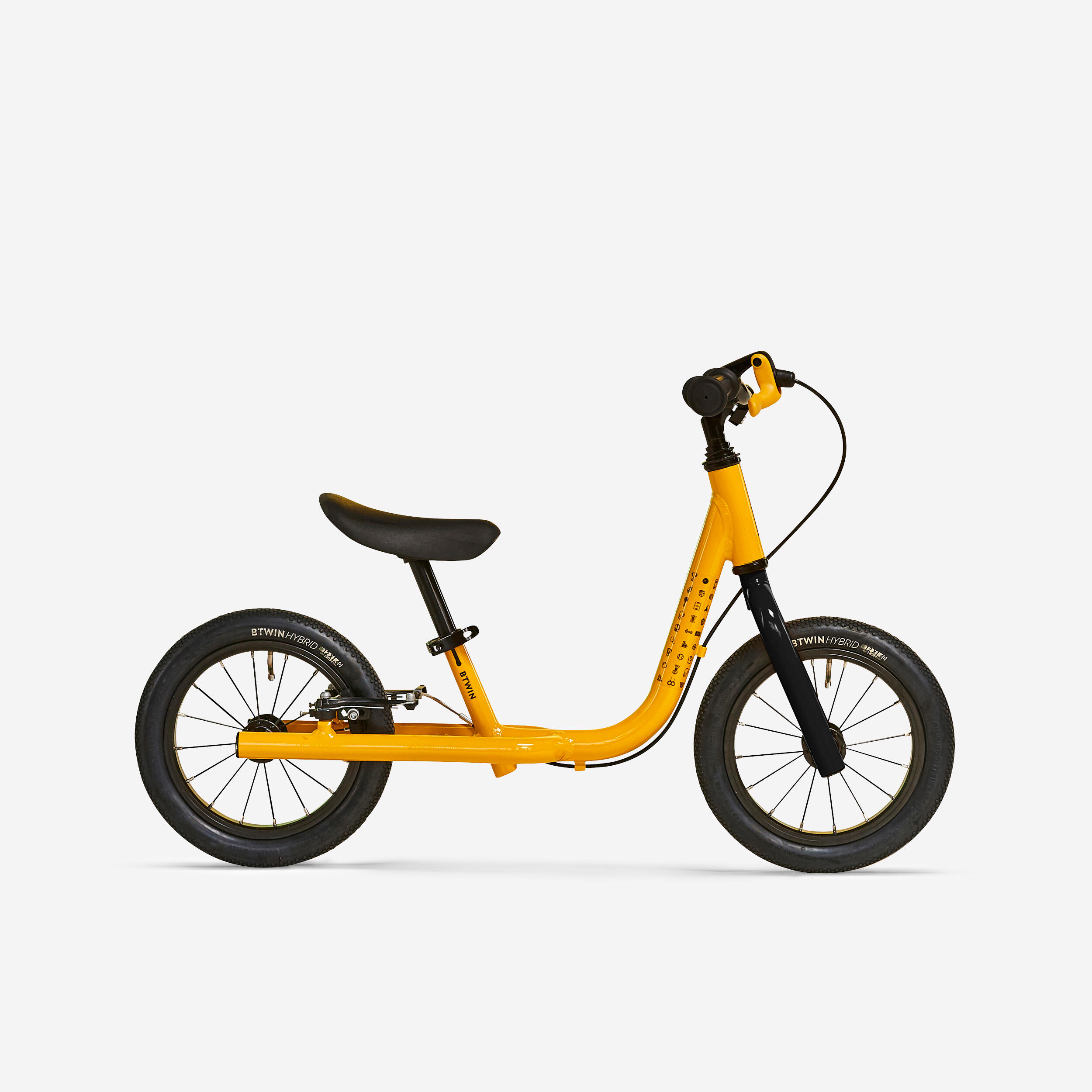 Bicicletă fără pedale Runride 900 12″ Galben Copii 12 imagine 2022