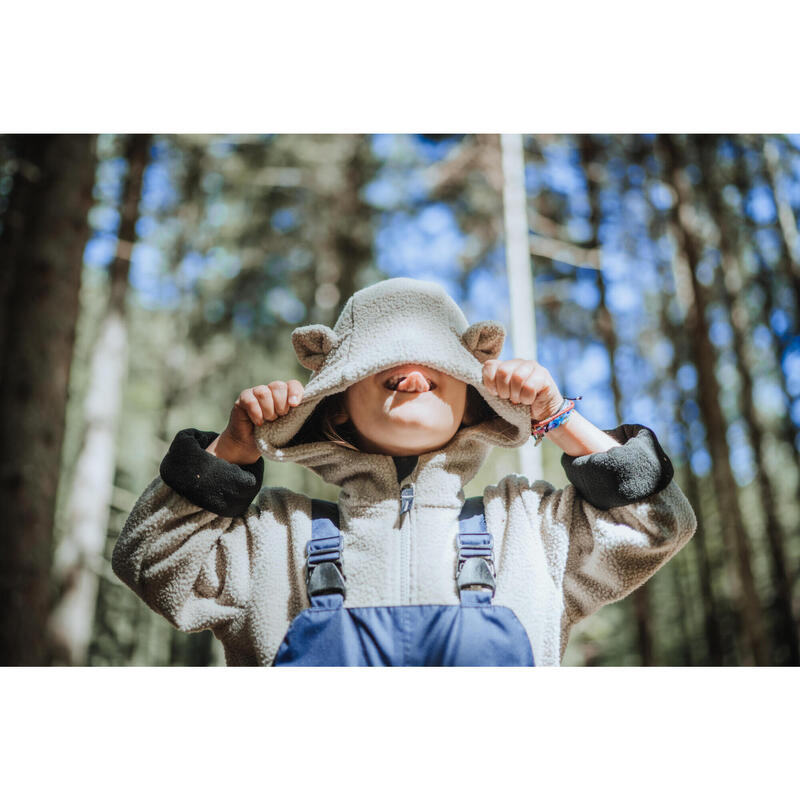 Veste polaire de randonnée - MH500 KID beige - enfant 2-6 ans