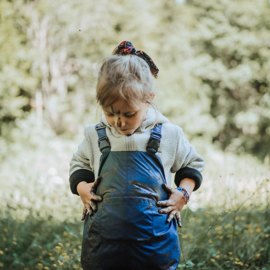 Kids’ Waterproof Hiking Salopettes - Aged 2-6 - Navy Blue