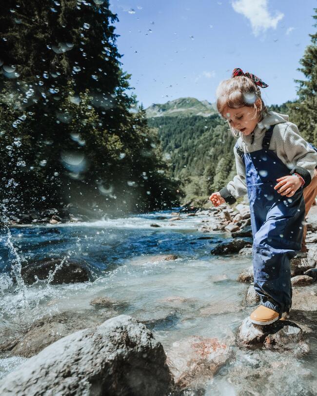 Salopette impermeabile montagna bambino blu