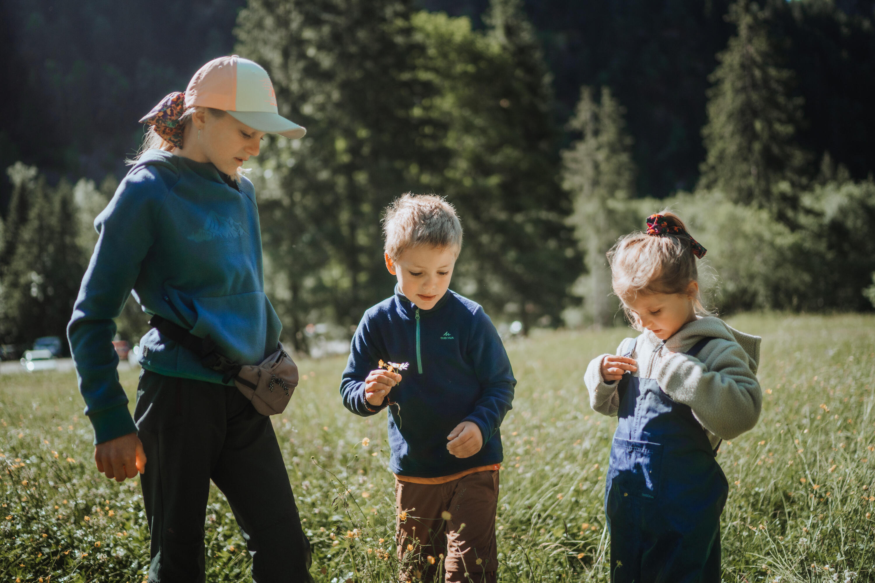 Kids’ hiking fleece jacket - 2-6 years - MH100 - Half Zip - Blue 7/7