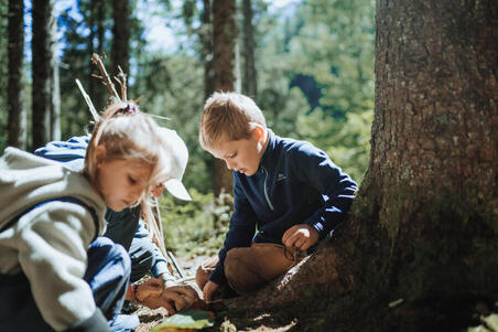 Polaire de randonnée - MH100 bleu marine - enfant 2-6 ans