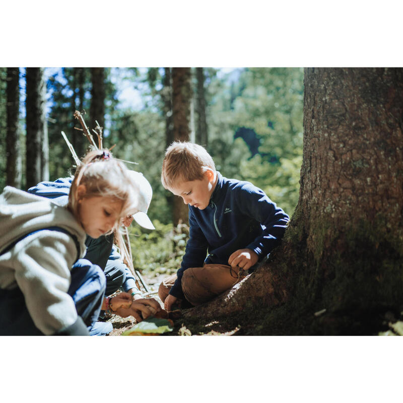 Polaire de randonnée enfant 2-6 ans, MH100 demi zip bleu