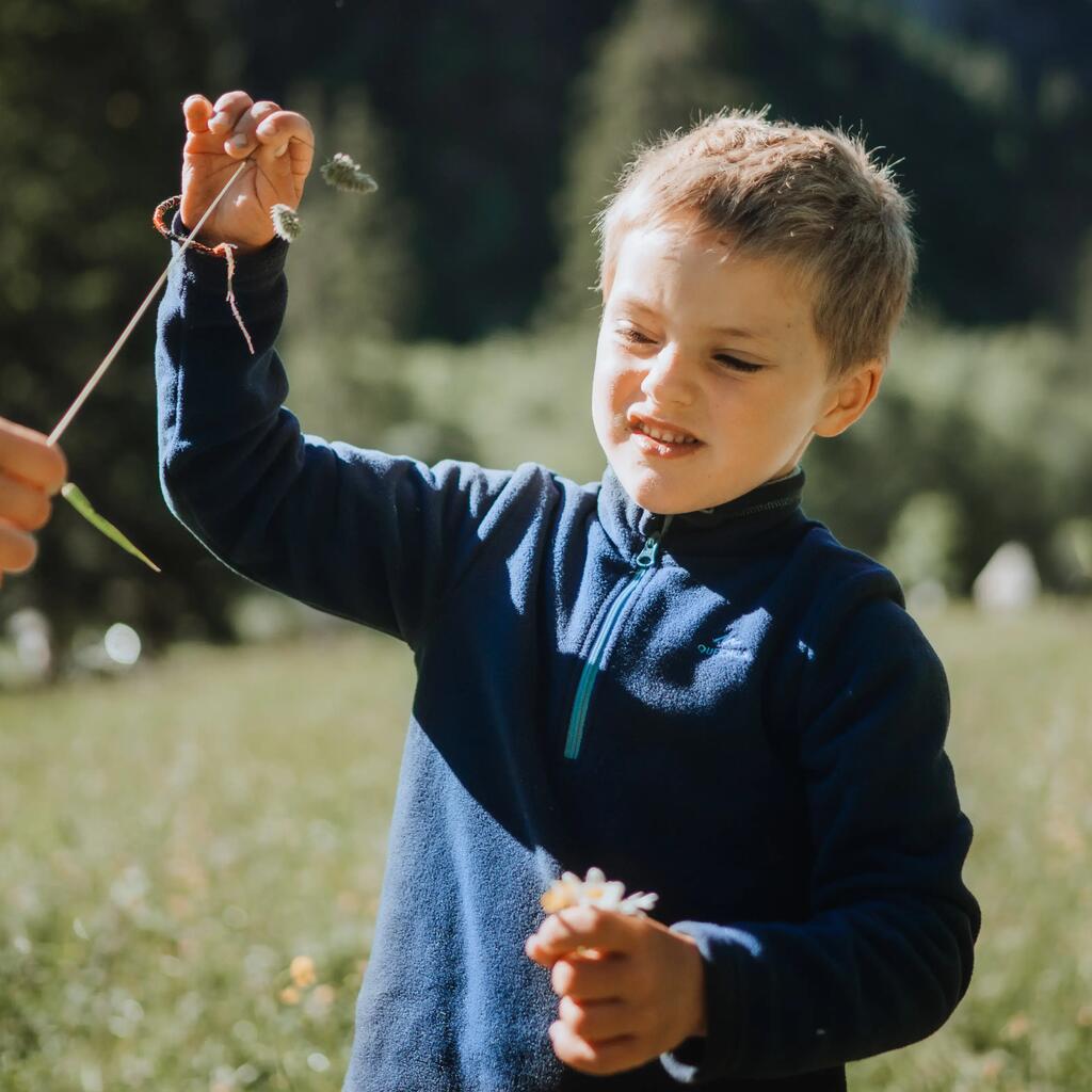 Kids’ Hiking Fleece - MH100 Aged 2-6 - Orange