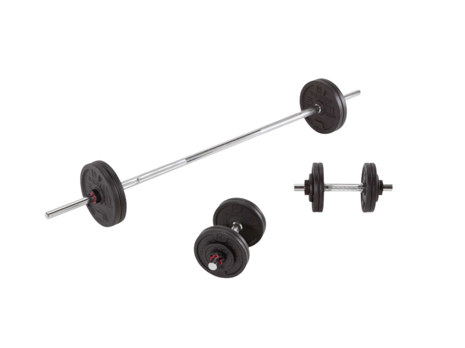 Conjunto de Halteres e Barras de Musculação 50kg