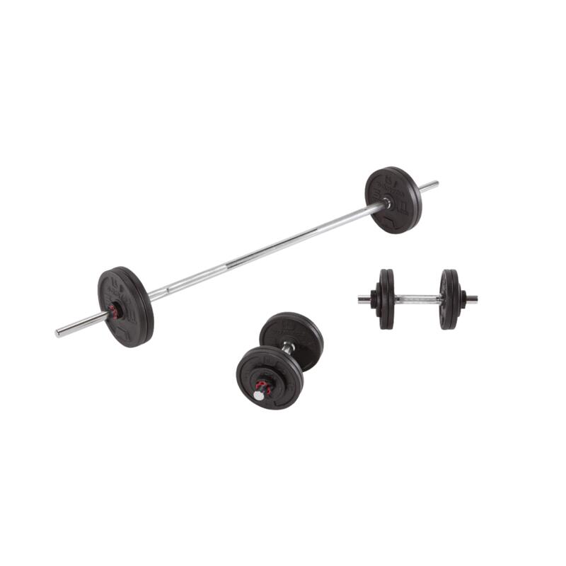 SEGUNDA VIDA: Kit Mancuernas + Barras Musculación 50 kg