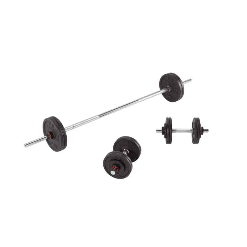 Weight Training Dumbbells and Bars Kit 50 kg