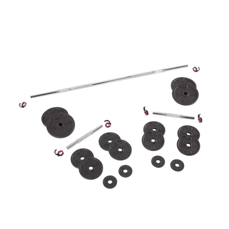 KIT DE MANCUERNAS 50KG BLACK PLATE BARBELL SPORTFITNESS – Tienda de  Bicicletas en Medellín Zona Bikes