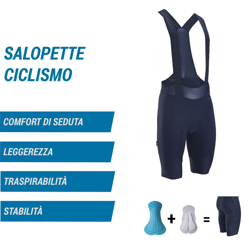 Salopette ciclismo uomo VanRysel RACER 2 blu