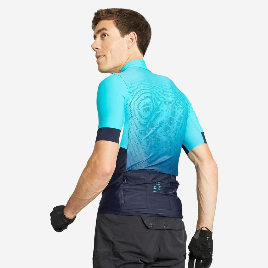 Men's Short-Sleeved Mountain Biking Jersey - Turquoise