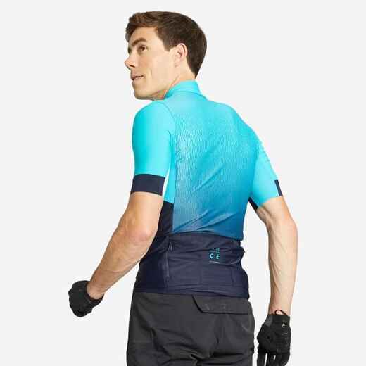 
      Men's Short-Sleeved Mountain Biking Jersey - Turquoise
  