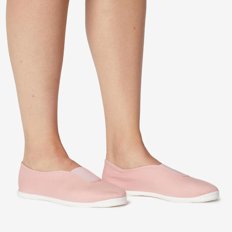 Gymschoenen voor meisjes en jongens textiel roze