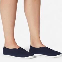 Chaussons gym fille et garçon en tissu bleu