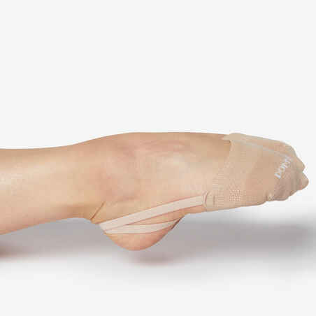 Adult Rhythmic Gymnastics Toe Shoe Socks - Beige